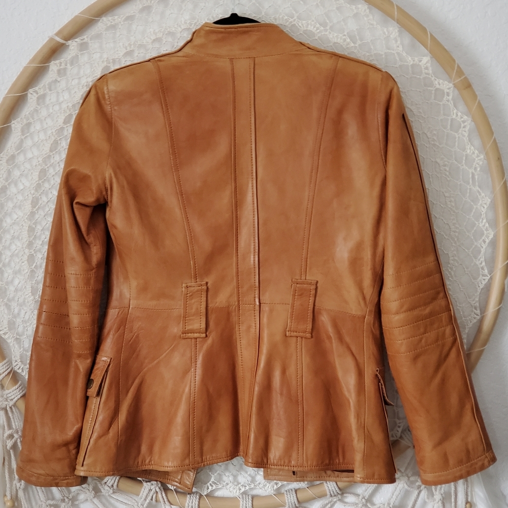 Zara Basic Leather Utility Multi Pocket Jacket - Picture 2 of 12